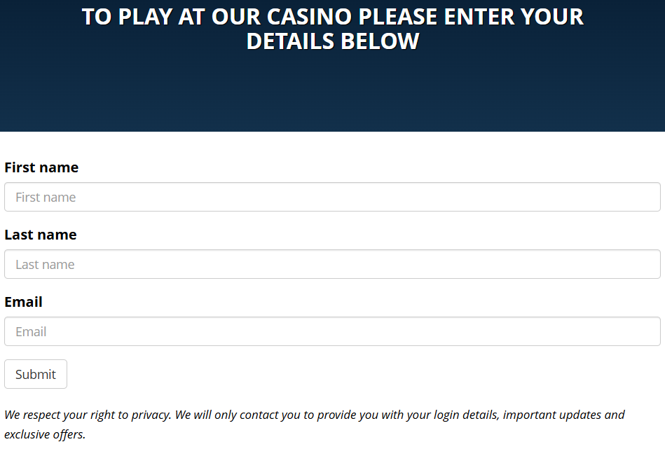 Cosmo Casino Sign up